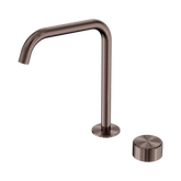 Serenity Progressive Bath/Kitchen Nero Mixer Edge Spout With Metal Handle - Brushed Bronze