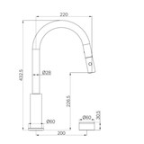 Serenity Progressive Wall Basin Nero Mixer 160mm Spout With Metal Handle - Brushed Nickel