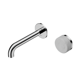 Nero Serenity Progressive Wall Basin Mixer 160Mm Spout Chrome - Carrara Handle