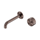 Serenity Progressive Wall Basin Nero Mixer 160mm Spout With Metal Handle - Brushed Bronze