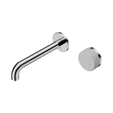 Nero Serenity Progressive Wall Basin Mixer 185Mm Spout Chrome - Carrara Handle