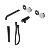 Nero Serenity Progressive Shower System - Spout Matte Black - Carrara Handle & Slim Shower Trim Kit Only