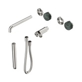 Nero Serenity Progressive Shower System - Spout Brushed Nickel - Verde Alpi Handle & Slim Shower Trim Kit Only