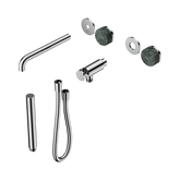 Nero Serenity Progressive Shower System - Spout Chrome - Verde Alpi Handle & Slim Shower Trim Kit Only