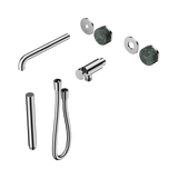 Nero Serenity Progressive Shower System - Spout Chrome - Verde Alpi Handle & Slim Shower Trim Kit Only