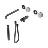 Nero Serenity Progressive Shower System - Spout Gunmetal Rome Travertine Handle & Slim Shower Trim Kit Only