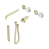 Nero Serenity Progressive Shower System - Spout Brushed Gold Arabescato Corchia Handle & Slim Shower Trim Kit Only