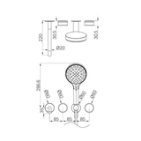 Nero Serenity Progressive Shower - Spout Brushed Bronze Corchia Handle & Serenity Hand Shower Trim Kit Only
