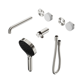 Nero Serenity Progressive Shower System - Spout Brushed Nickel Carrara Handle & Serenity Hand Shower Trim Kit Only