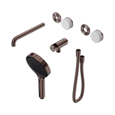 Nero Serenity Progressive Shower System - Spout Brushed Bronze Carrara Handle & Serenity Hand Shower Trim Kit Only