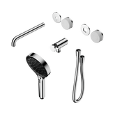 Nero Serenity Progressive Shower System - Spout Chrome Carrara Handle & Serenity Hand Shower Trim Kit Only