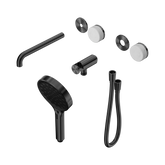 Nero Serenity Progressive Shower System - Spout Gunmetal Carrara Handle & Serenity Hand Shower Trim Kit Only
