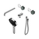 Nero Serenity Progressive Shower System - Spout Chrome Verde Alpi Handle & Serenity Hand Shower Trim Kit Only