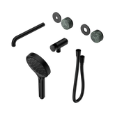 Nero Serenity Progressive Shower - Spout Matte Black Verde Alpi Handle & Serenity Hand Shower Trim Kit Only