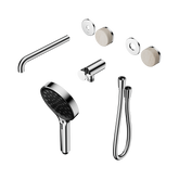 Nero Serenity Progressive Shower - Spout Chrome Rome Travertine Handle & Serenity Hand Shower Trim Kit Only