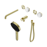 Nero Serenity Progressive Shower - Spout Brushed Gold Corchia Handle & Serenity Hand Shower Trim Kit Only
