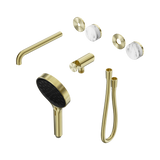 Nero Serenity Progressive Shower - Spout Brushed Gold Corchia Handle & Serenity Hand Shower Trim Kit Only