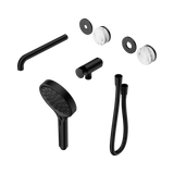 Nero Serenity Progressive Shower - Spout Matte Black Corchia Handle & Serenity Hand Shower Trim Kit Only