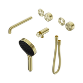 Nero Serenity Progressive Shower System - Spout Brushed Gold Metal Handle & Serenity Hand Shower Trim Kit Only