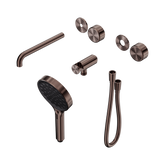 Nero Serenity Progressive Shower System - Spout Brushed Bronze Metal Handle & Serenity Hand Shower Trim Kit Only