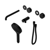 Nero Serenity Progressive Shower System - Spout Matte Black Metal Handle & Serenity Hand Shower Trim Kit Only