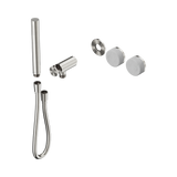 Nero Serenity Progressive Shower System Brushed Nickel - Carrara Handle & Slim Shower Trim Kit Only