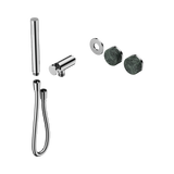 Nero Serenity Progressive Shower System Chrome - Verde Alpi Handle & Slim Shower Trim Kit Only