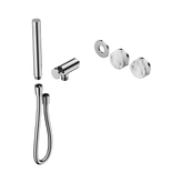 Nero Serenity Progressive Shower System Chrome - Arabescato Corchia Handle & Slim Shower Trim Kit Only