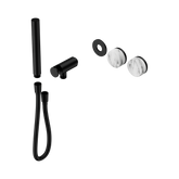 Nero Serenity Progressive Shower System Matte Black - Arabescato Corchia Handle & Slim Shower Trim Kit Only