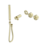Nero Serenity Progressive Shower System Brushed Gold - Metal Handle & Slim Shower Trim Kit Only