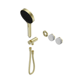 Nero Serenity Progressive Shower System Brushed Gold - Carrara Handle & Serenity Hand Shower Trim Kit Only