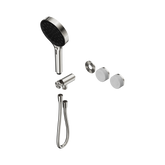Nero Serenity Progressive Shower System Brushed Nickel - Carrara Handle & Serenity Hand Shower Trim Kit Only