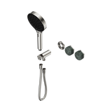 Nero Serenity Progressive Shower System Brushed Nickel - Verde Alpi Handle & Serenity Hand Shower Trim Kit Only