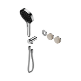 Nero Serenity Progressive Shower System Chrome - Rome Travertine Handle & Serenity Hand Shower Trim Kit Only