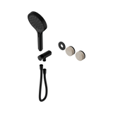 Nero Serenity Progressive Shower System Matte Black - Rome Travertine Handle & Serenity Hand Shower Trim Kit Only