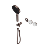 Nero Serenity Progressive Shower System Brushed Bronze - Arabescato Corchia Handle & Serenity Hand Shower Trim Kit Only