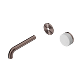 Serenity Wall Basin Nero Mixer 160mm Spout With Carrara Handle Trim Kit Only - Brushed Bronze