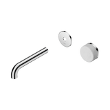 Nero Serenity Progressive Wall Basin Mixer 160Mm Spout - Chrome Carrara Handle Trim Kit Only