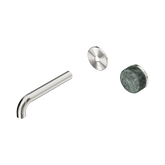 Serenity Wall Basin Nero Mixer 160mm Spout With Verde Alpi Handle Trim Kit Only - Brushed Nickel