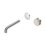Nero Serenity Progressive Wall Basin Mixer 160Mm Spout Chrome - Rome Travertine Handle Trim Kit Only