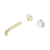 Serenity Wall Basin Nero Mixer 160mm Spout Arabescato Corchia Hdl Trim Kit Only - Brushed Gold