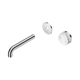 Nero Serenity Progressive Wall Basin Mixer 160Mm Spout Chrome - Arabescato Corchia Handle Trim Kit Only
