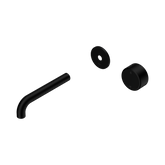 Nero Serenity Progressive Wall Basin Mixer 160Mm Spout Matte Black - Metal Handle Trim Kit Only