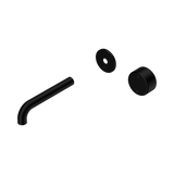Nero Serenity Progressive Wall Basin Mixer 160Mm Spout Matte Black - Metal Handle Trim Kit Only