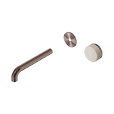 Serenity Wall Basin Nero Mixer 185mm Spout Rome Travertine Hdl Trim Kit Only - Brushed Bronze