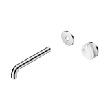 Nero Serenity Progressive Wall Basin Mixer 185Mm Spout Chrome - Arabescato Corchia Handle Trim Kit Only