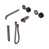 Nero Serenity Progressive Shower System - Spout Brushed Bronze Marquina Black Handle & Slim Shower Trim Kit Only