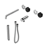 Nero Serenity Progressive Shower System - Spout Chrome Marquina Black Handle & Slim Shower Trim Kit Only