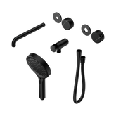 Nero Serenity Progressive Shower System - Spout Matte Black Marquina Black Handle & Serenity Hand Shower Trim Kit Only