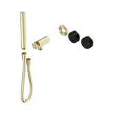 Nero Serenity Progressive Shower System Brushed Gold - Marquina Black Handle & Slim Shower Trim Kit Only